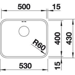 Кухонная мойка BLANCO SUPRA 500-U 518205 - 2 фото