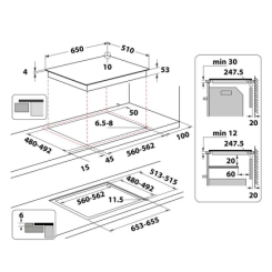 Варочная поверхность WHIRLPOOL SMO 658 C/NE - 6 фото