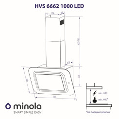 Витяжка MINOLA HVS 6662 BL/I 1000 LED - 3 фото