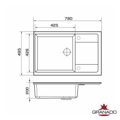 Кухонная мойка GRANADO ALICANTE IVORY - 2 фото