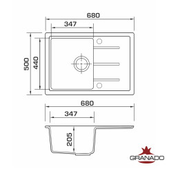 Кухонная мойка GRANADO BLANOS TERRA - 2 фото