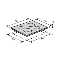 Варочная поверхность VENTOLUX VI 64 TC IVORY - 6 фото