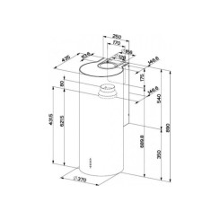 Вытяжка FABER CYLINDRA/2 EV8 2EL XH89 - 2 фото