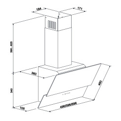 Витяжка ELEYUS Element 700 60 BL - 10 фото