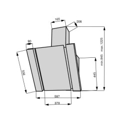 Вытяжка VENTOLUX VITTO 60 BK (1000) TRC MM - 5 фото