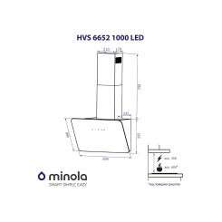 Витяжка MINOLA HVS 6652 BL 1000 LED - 4 фото