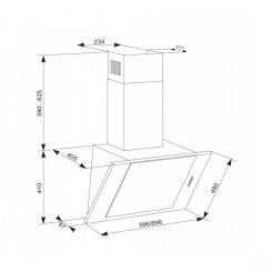 Витяжка ELEYUS Titan A 1200 LED SMD 60 BL - 2 фото