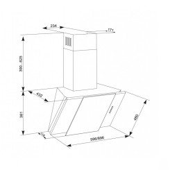 Витяжка ELEYUS Vesta A 1200 LED SMD 60 WH - 2 фото