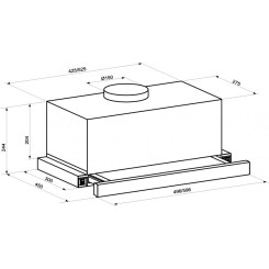 Витяжка ELEYUS Storm G 1200 LED SMD 60 WH - 2 фото