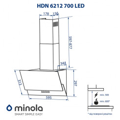 Вытяжка MINOLA HDN 6212 IV 700 LED