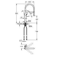 Кухонный смеситель GROHE ESSENCE NEW 30294000 - 2 фото