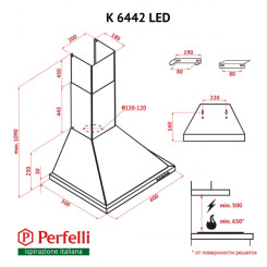 Вытяжка PERFELLI K 6442 W LED - 2 фото