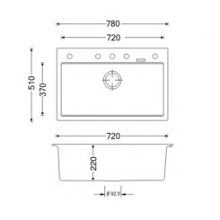 Кухонна мийка APELL Pietra Plus PTPL780GW - 2 фото