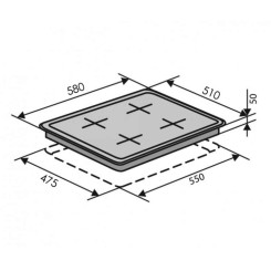 Варильна поверхня VENTOLUX HSF640-F2 CS (BK) - 4 фото