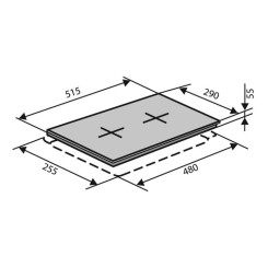 Варочная поверхность VENTOLUX HSF320G RS (BK) 3 - 2 фото