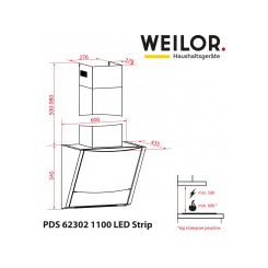 Витяжка WEILOR PDS 62302 BL 1100 LS Motion - 3 фото