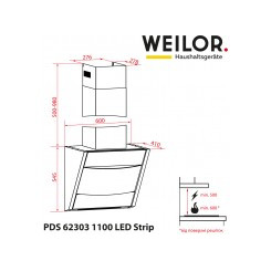 Витяжка WEILOR PDS 62303 BL 1100 LS Motion - 2 фото