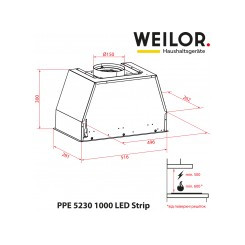 Вытяжка WEILOR PPE 5230 SS 1000 LED Strip - 2 фото