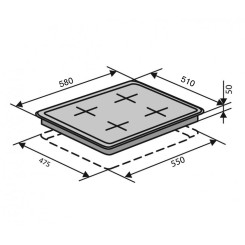 Варильна поверхня VENTOLUX HG640 B2 CS (IV/RB) - 7 фото