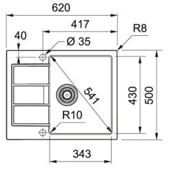 Кухонна мийка FRANKE SIRIUS S2D 611-62 (143.0627.382) БІЛИЙ - 3 фото