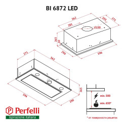 Вытяжка PERFELLI BI 6872 I LED - 8 фото