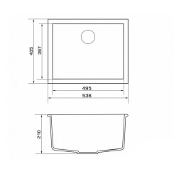 Кухонна мийка GRANADO UNDER TOP MAX TERRA - 2 фото