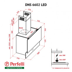 Вытяжка PERFELLI DNS 6602 BL LED - 2 фото