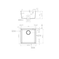 Кухонная мойка ELLECI Q 102 UNDER TOP TITANIUM 73 - 2 фото