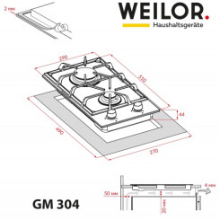 Варочная поверхность WEILOR GM 304 BL - 2 фото