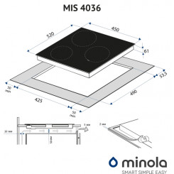 Варочная поверхность MINOLA MIS 4036 KBL