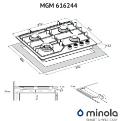 Варочная поверхность MINOLA MGM 616224 IV - 2 фото