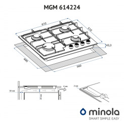 Варочная поверхность MINOLA MGM 614224 BL - 2 фото