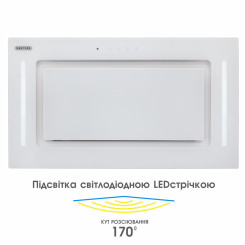 Витяжка ELEYUS GEMINI 1200 LED 52 WH - 13 фото