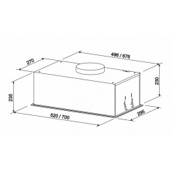 Витяжка ELEYUS GEMINI 1200 LED 70 BL - 2 фото