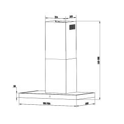 Вытяжка INTERLINE  CUBA X/BL 60 TB/2/T - 2 фото