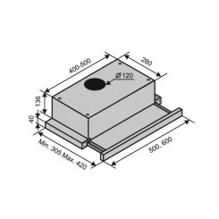 Вытяжка VENTOLUX GARDA 60 WH (450)