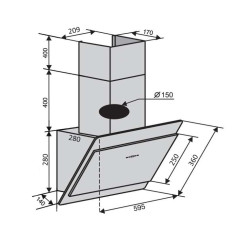 Вытяжка VENTOLUX VIENNA 60 WH (800) TC - 7 фото