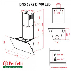 Вытяжка PERFELLI DNS 6272 D 700 SG LED - 2 фото