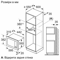 Вбудована мікрохвильова піч BOSCH BFL623MC3 - 2 фото