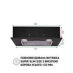 Вытяжка PERFELLI BI 5252 BL 700 LED - 2 фото