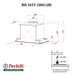 Вытяжка PERFELLI BIS 5633 I 1000 LED - 10 фото