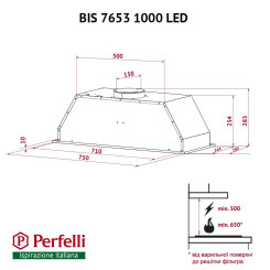 Витяжка PERFELLI BIS 7653 WH 1000 LED