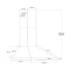 Вытяжка PYRAMIDA KT 60 WH - 2 фото