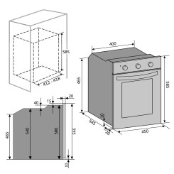 Духовой шкаф VENTOLUX OSAKA 6 MT (WH) - 7 фото