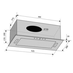 Витяжка VENTOLUX PUNTO 52 WH (950) PB - 6 фото