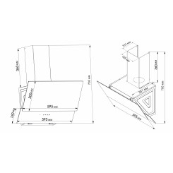 Витяжка ELEYUS LUNA 1200 LED 60 BL - 13 фото