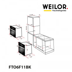 Духовой шкаф WEILOR FTO6F11BK - 8 фото