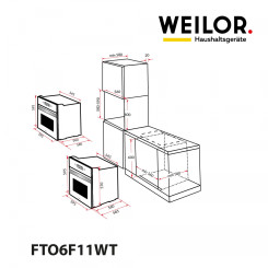 Духова шафа WEILOR FTO6F11WT - 8 фото