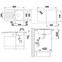 Кухонная мойка BLANCO LANTOS 45 S IF COMPACT 519059 - 2 фото