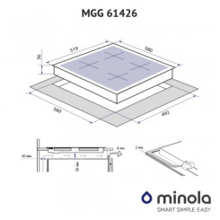 Варильна поверхня MINOLA MGG 61426 BL - 3 фото